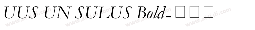 UUS UN SULUS Bold字体转换